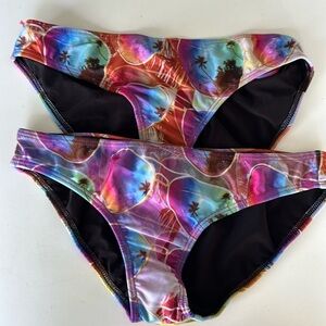 New Terez sunglasses & palm trees girls 1 pair swim bottoms only sz 16